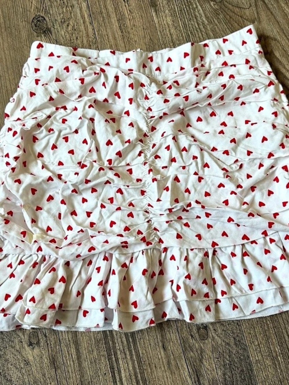 Lottie Moss Heart Print Mini skirt Size Small Like New